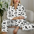 thumbnail image 6 of Hirioo Border Collie Dog for Women's Pajama Sets 2 Piece Pjs Women's Long-Sleeved Pajama Set Button Down Sleepwear,S-XXL-XX-Large, 6 of 7