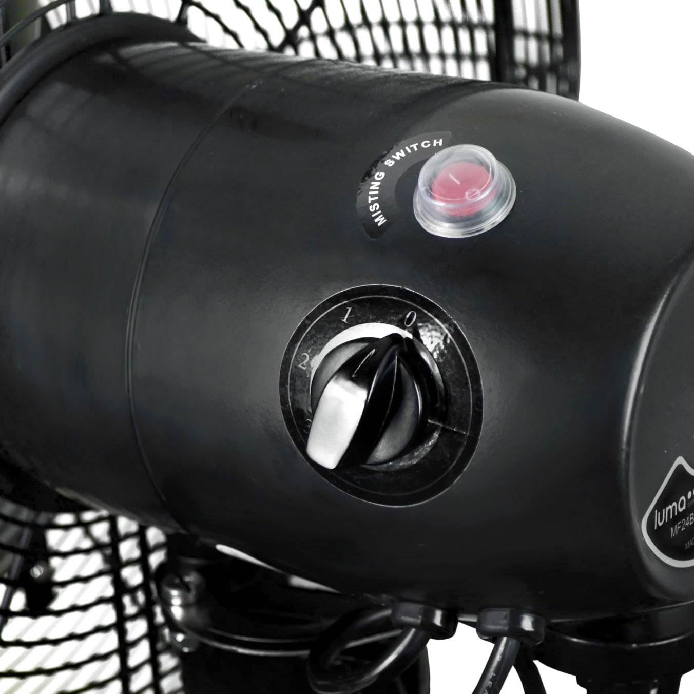 Luma Comfort MF24B 24 In. 3 Speed Oscillating Misting Cooling Floor
