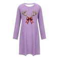 thumbnail image 7 of Aboser Christmas Night Shirts for Women Trendy Elk Graphic Nightgowns Soft Long Sleeve Pajama Dress Lightweight Casual Short Sleepwear Holiday Outfits, 7 of 7