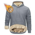 thumbnail image 2 of Mens Hoodies Male Autumn And Winter Hooded Warm And Comfortable Thick Wool Velvet Bottoming Sweatshirt Long Soft Hoodie for Men Thick Hoodie for Men Sweat Shirts Zip Sweatshirts Sweatshirt You Gray S, 2 of 8