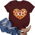 thumbnail image 1 of Meichang T-Shirts Couple pour la Saint-Valentin, Imprimé Cœur Mignon, Manches Courtes, Col Rond, Coupe Ample, 1 of 4