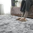 thumbnail image 3 of Debonair Super Soft Shaggy Rugs Fluffy Carpets 5x8 Feet Indoor Modern Plush Area Rugs for Living Room Bedroom Home Decor Upgrade Anti-Skid Rectangular Fuzzy Rug, Light Grey, 3 of 9
