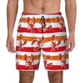 thumbnail image 2 of Goofa Red Lobster Printed Men's Swim Trunks Board Shorts Quick Dry Mens Swimming Trunks with Compression Liner,Breathable Fit Hawaii Beach Shorts-X-Large, 2 of 9