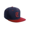 thumbnail image 2 of Daxton Classic Snapback Hat Old English Font Alphabet A to Z Flat Bill Visor Cap, Navy Red Hat, Red T, 2 of 4