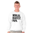 thumbnail image 4 of Worlds Okayest Grandpa Dad Father Day Men's Big & Tall Crewneck Sweatshirt Brisco Brands 3X, 4 of 5