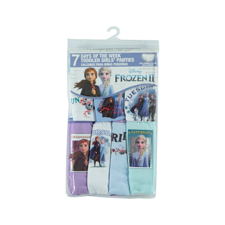 Disney's Frozen 2 Elsa and Anna Toddler Girl 7-Pack Day of the Week Brief  Panties
