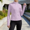 thumbnail image 6 of UDAUDU Women's Plus Size Sun Shirts UPF 50+ UV Protection Clothing Long Sleeve Full Zip Jacket Lightweight Workout Athletic Tops Light Purple 4XL, 6 of 7