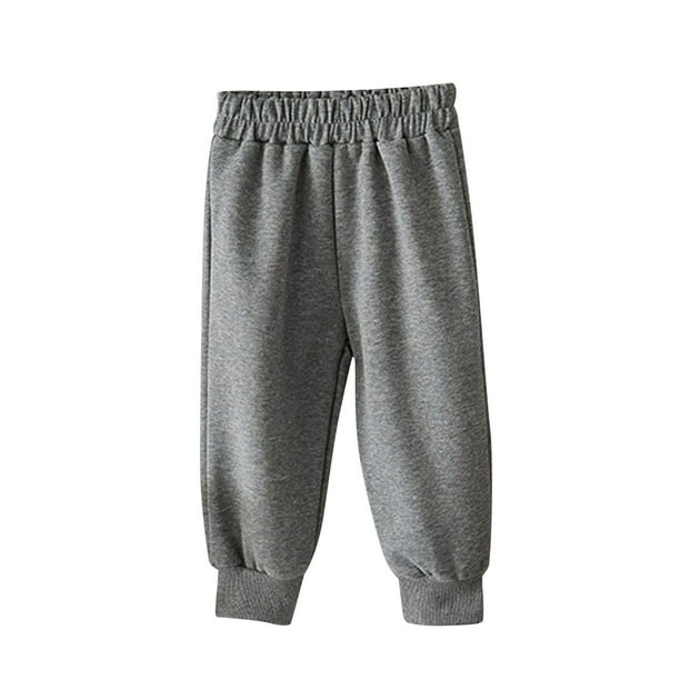 Odeerbi 1-10 Años Niños Niñas Algodón Pantalones Workout Athletic Deportes Jogger Pantalones Color Sólido Cintura Elástica Lindo Joggers
