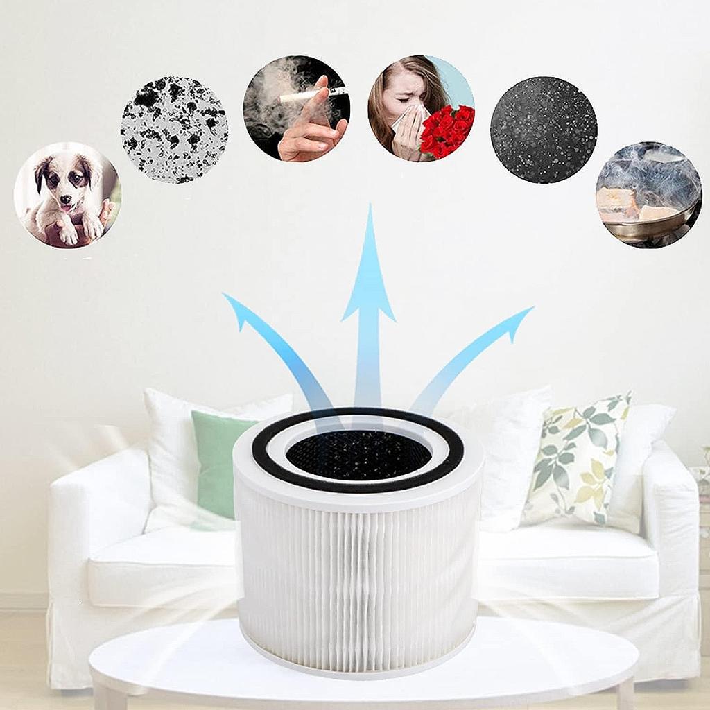 2 Pieces HEPA Filter Cartridge Filtration Air Purifier Filter Replacement Filter Air Cleaners Filter Plastic Material