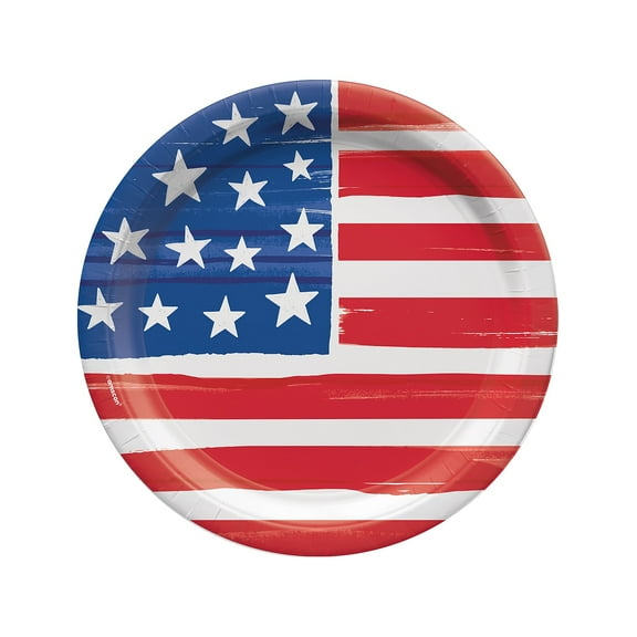 Amscan Patriotic 4th of July Plate Multicolor (753079)