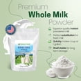 thumbnail image 5 of Z Natural Foods Premium Whole Milk Powder - Powdered Milk for Baking, Cooking, Drinks - Dry Milk Powder, Pasteurized, Non-GMO, Gluten-Free, Kosher-Certified, 5 lbs, 5 of 8
