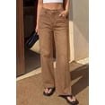 thumbnail image 2 of BTFBM Jeans for Women Summer High Waisted Button Straight Leg Stretchy Cropped Raw Hem Trendy Denim Pants Pockets, 2 of 8