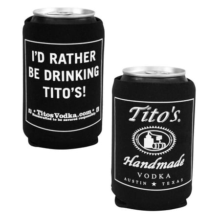 1 Tito's Vodka Can Bottle Cooler-  Black