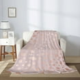 thumbnail image 2 of Rateoe Rose Gold Abstract Spots 1 Pattern Flannel Throw Blanket, Ultra-soft Blanket for Bed, Couch, Car, Hypoallergenic Anti-pilling blanket-50"x40"(Vertical), 2 of 6