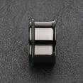 thumbnail image 2 of A Pair of Blackline Steel Single Flared Ear Gauge Tunnel Plug, 2 of 3