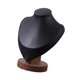 thumbnail image 2 of Exhibidor de collares Busto elegante para mujer Base de madera Soporte de cadena colgante estable Negro Pequeño, 2 of 9