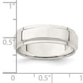 thumbnail image 2 of 925 Sterling Silver 6mm Flat with Step Edge Size 9 Band Ring, 2 of 2