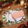 thumbnail image 7 of Christmas Placemats, Linen Holiday Table Mats, Festive Christmas Style, Heat Resistant Dining Place Mats, Washable Cloth Placemats for Kitchen Table, Home and Kitchen, 40x30cm, 7 of 7