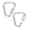 thumbnail image 1 of Conector rápido de 2 piezas, M6 1/4" de acero inoxidable 316, enlaces de reparación de cadena para columpios, camping, senderismo y mochilas, anillo de llave de torsión [Plata], 1 of 1