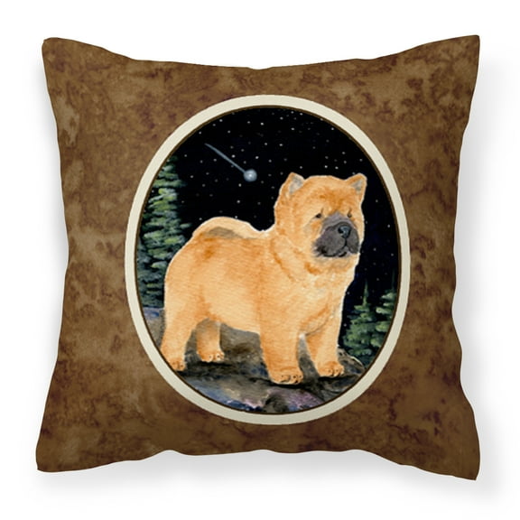 Carolines Treasures SS8488PW1414 Starry Night Chow Chow Fabric Decorative Pillow, 14Hx14W, multicolor