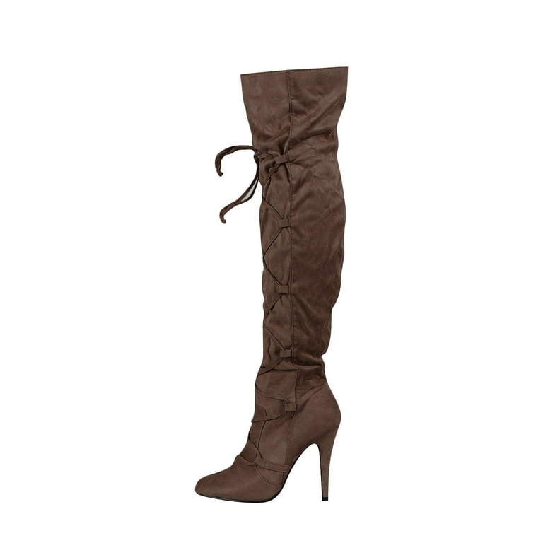 Thigh high boots clearance walmart