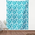 thumbnail image 3 of Ambesonne Blue and White Fabric by the Yard Upholstery, Leaf and Stripes, 1 Yard, Blue and White, 3 of 4