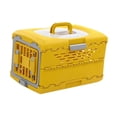 thumbnail image 2 of Jaula Plegable para Cachorros, Jaula de Viaje para Gatos, Plegable, de Lado Duro, Reutilizable, Portátil, para Perros, Caja de Transporte para Gatos, Amarillo Salvador jaula plegable para cachorros, 2 of 10