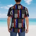 thumbnail image 5 of Men's Casual Linen Button Down Shirt Short Sleeve Beach Shirt, 5 of 8