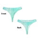 thumbnail image 3 of Balery Cyan Mint Marble Tangas de Algodón para Mujer con Estampado – Ropa Interior Sexy, Transpirable, G-string-X-Small, 3 of 6