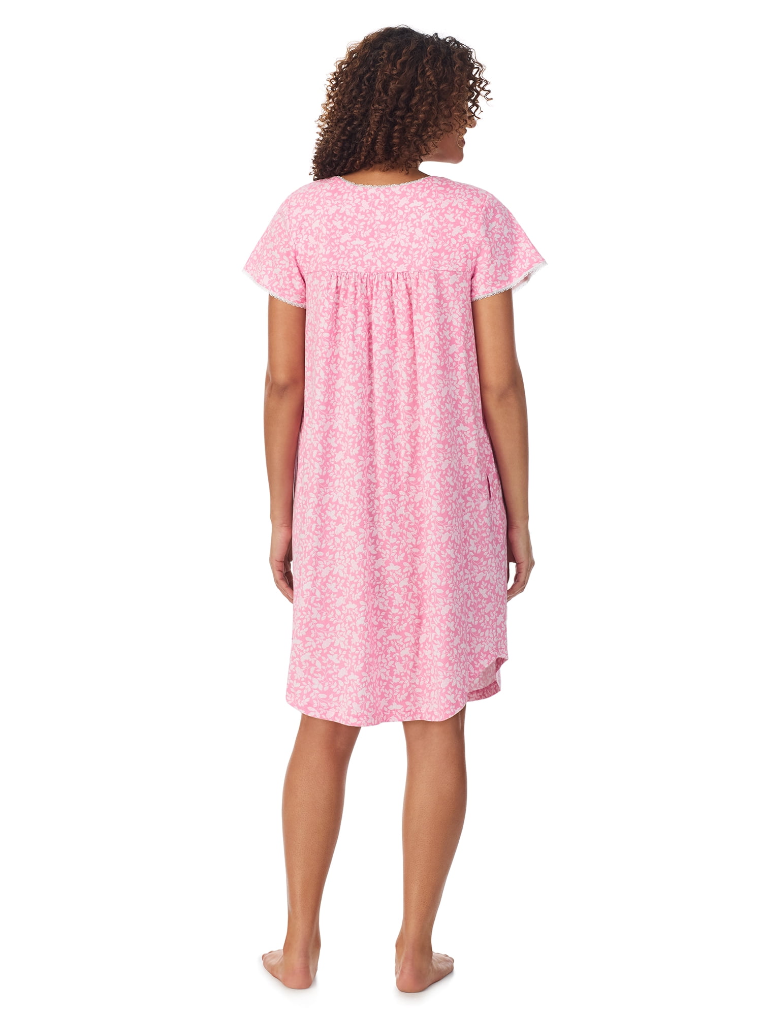 Aria 100% Cotton Short Sleeve Scoop Neck Nightgown with Pockets, Women’s sizes S-5X