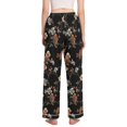 thumbnail image 3 of FORMRS Women's Pajama Pants with Pockets Soft Comfy Loungewear Sleep Bottom, Sizes S-2XL, Black Flowers, 3 of 8