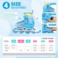 thumbnail image 5 of VEZLOPUS Inline Skates, Adjustable Children Inline Skates with Light up Wheels for Kids, Girls, Boys, Teens, Beginner & Advance | with Protective Gears and Carry Bag (Blue), 5 of 7