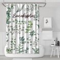 thumbnail image 1 of Ensemble de Rideaux de Douche avec Encliquetage, Feuilles Vertes Jardin Style Classique (2) Rideaux de Douche Réutilisables, Doublure de Rideau en Polyester Neutre Esthétique, 72x72 Pouces, 1 of 4