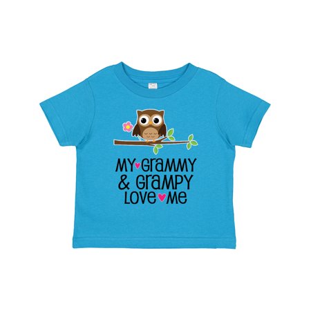 

Inktastic Grammy and Grampy Love Me Owl Girls Toddler T-Shirt