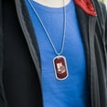 thumbnail image 3 of Grumpy Sphynx Cat Neko With Dragon Tattoo Military Dog Tag Pendant Necklace with Chain, 3 of 4
