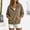 A364 Khaki, variant on Trikvn Women's Ribbed Hoodies Henley Button V Neck Sweatshirts Long Sleeve Pullover Tops with Kangaroo Pocket Casual Fall Fashion Athletic Raglan Cozy Wear