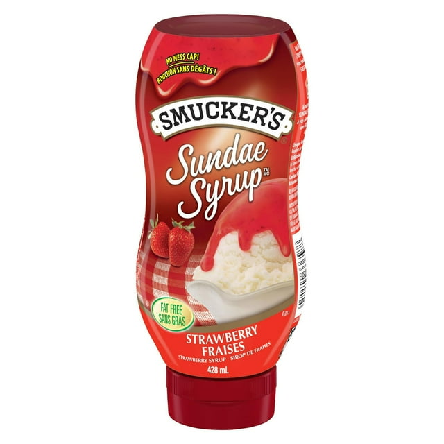 Smucker's Sundae Syrup, Strawberry Flavoured Syrup, 428mL