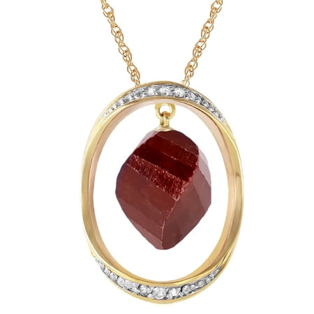 Galaxy Gold 14K Solid Gold 15.35 Carat Natural Diamond Briolette Necklace for Women - Yellow Gold Fine Jewelry
