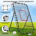 thumbnail image 3 of 7x4 FT Volleyball Rebounder Net，Ultimate Training Equipment for Volleyball & Lacrosse，Enhanced Bouncing System for Volleying, Bumping, Spiking Drills，Multiple Adjustable Rebound Angles(Black）, 3 of 11