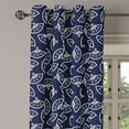 thumbnail image 3 of Ambesonne Geometric Grommet Curtain, Fan Pattern, 50" x 63", Dark Blue Cream, 3 of 6