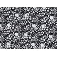 thumbnail image 2 of Zelouf Vicky Floral Print W/ Blk Bias Trans On Ity  , Sewing, DIY, Crafts Fabric by the Yard, Black/white, 7 Yard, 2 of 2