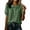 Green, variant on Women's Daily Casual Cotton Linen Short Sleeve Top, Baby Doll Collar Lantern Sleeve Half Button Blouse, Loose Fit Shirt for Summer Wear Beige L
