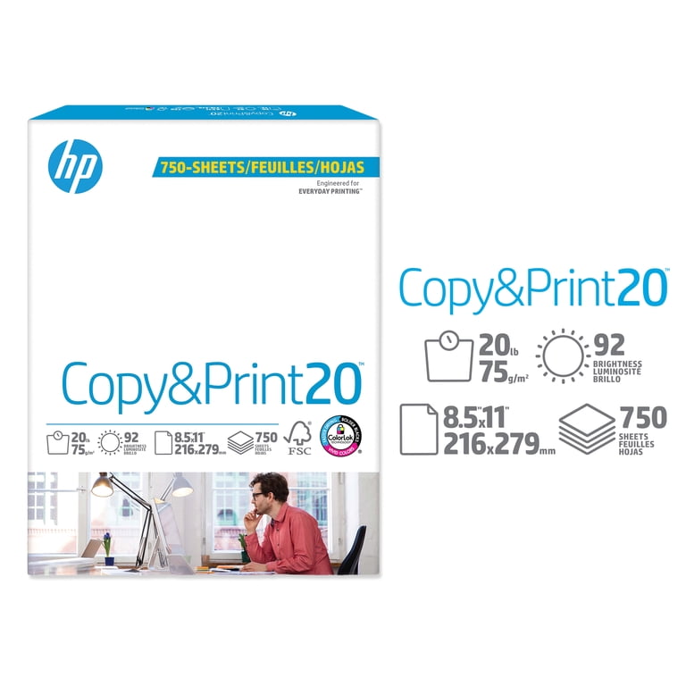 HP Copy & Print Paper, 20lb, Letter Size, 750 Sheets photo 2