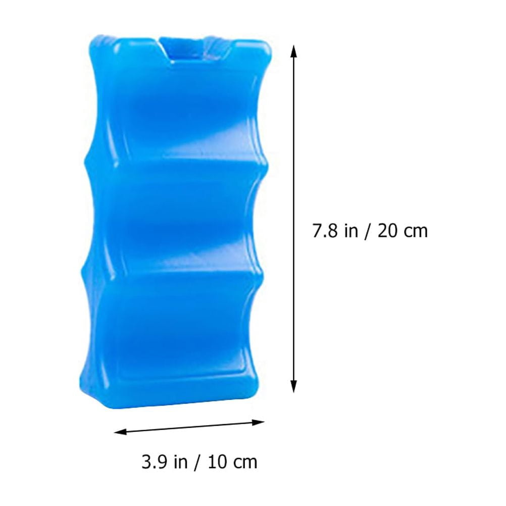 Tineasur 4pcs Ice Packs for Cooler Rubber Blue for Freezing
