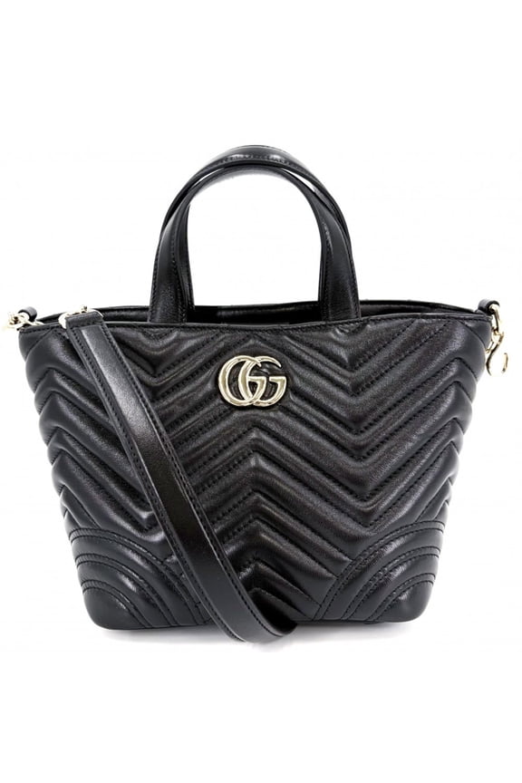 Pre-Owned Gucci Women's GG Marmont Quilted Handbag Shoulder Bag Crossbody GUCCI 847386 Leather...