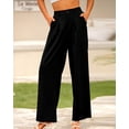 thumbnail image 6 of Women's High Waist Palazzo Pants Fall 2025 Casual Wide Leg Trousers Loose Work Office Business Suit Pant Pockets, 6 of 11