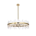 thumbnail image 5 of Elegant Lighting Serena 36" Round Iron and Crystal Chandelier in Satin Gold, 5 of 7