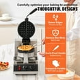 thumbnail image 5 of Commercial Round Waffle Maker 1300W, Rotatable & Non-Stick, 120V - Create Perfect Waffles Easily, 5 of 6