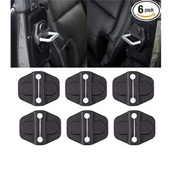 Door Lock Decoration Cover for Jeep Wrangler JL JLU Rubicon Gladiator Black (4-Door) 2018-2022