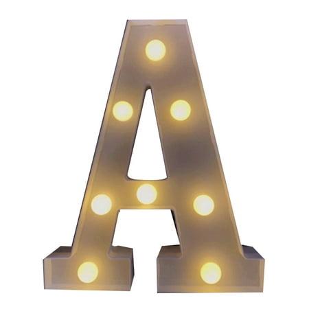 

LED Letter Lights Sign Letters Night Light Battery Powered Alphabet Lights Lamp for Wedding Birthday Party Decoration